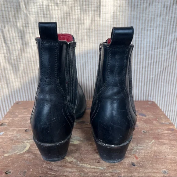 Frye x Matt Schultz Western Chelsea Split Leather Black Ankle Boot - Picture 5 of 11